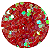 Glitter Coracão Vermelho Holografico - Imagem 1