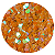 Glitter Coracão Laranja Holográfico - Imagem 1