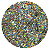 Glitter Flocado Confetes Prata Holográfico - Imagem 1