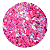 Glitter Flocado Holográfico Rosa Pink Colors - Imagem 1