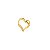 Presilha Piranha Mini Metal Dourado Coração - Imagem 1