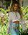 blusa feminina branca de viscose e renda - Imagem 5