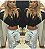 Blusa feminina preta de viscose e renda - Imagem 4