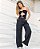 Calça feminina preta alfaiataria pantalona de viscose linho - Imagem 1