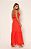 Vestido feminino longo laranja coral laise - Imagem 2