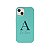 Silicone Case Azul Claro com Inicial e Nome para iPhone - 99Capas - Imagem 1