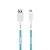 Cabo Micro USB Branco com nome - Color Azul - Imagem 1