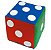 Brinquedo Educativo Cubo Dado Com Pontos Redondos Em Espuma Colorida 16x16x16cm - Imagem 2