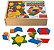 Brinquedo Educativo Mosaico Geométrico 100 Peças Cx De Madeira - Imagem 1