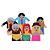 Brinquedo Educativo Dedoche Familia Branca Feltro 6 Personagens - Imagem 5