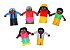 Brinquedo Educativo Dedoche Familia Negra Feltro 6 Personagens - CARLU - Imagem 4