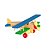 Brinquedo Educativo Aviao De Madeira Colorido - Imagem 2