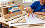 Kit Desenho Geométrico Básico Adaptado Braille 5 Peças Inclusão MDF - Imagem 4