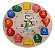 Relogio Brinquedo 12 Encaixes Didatico Educativo Madeira 17x17cm - Imagem 1