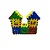Blocos De Montar Infantil Brinquedo Educativo Casa 12 Peças - Imagem 3