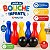 Jogo Boliche Infantil 6 Pinos 28cm 2 Bolas 10cm Colorido - Imagem 2