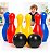 Jogo Boliche Infantil 6 Pinos 28cm 2 Bolas 10cm Colorido - Imagem 1