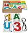 Brinquedo Educativo Alinhavos Números E Vogais Com 15 Placas - Imagem 1
