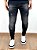 Calça Jeans Lav Preta Super Skinny Destroyed - Creed Jeans - Imagem 1