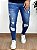 Calça Jeans Super Skinny Barra Destroyed Respingos - Jay Jones - Imagem 1