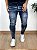 Calça Jeans Super Skinny Black Lavada 3D Destroyed - City - Imagem 1