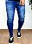 Calça Jeans Super Skinny Caveira Bordada No Tornozelo - Jay Jones - Imagem 1