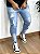 Calça Jeans Super Skinny Destroyed Detalhe Branco Lateral - Codi Jeans - Imagem 4