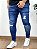 Calça Jeans Super Skinny Lavagem Escura Destroyed Joelho - Jay Jones - Imagem 2