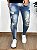 Calça Jeans Super Skinny Média Lavada Destroyed Zéfiro - Creed - Imagem 1