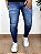 Calça Jeans Super Skinny Lavagem Escura Sem Rasgo - Degrant - Imagem 1