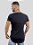 Camiseta Longline Preta Brand Foil Roxo - Kreta Clothing [ - Imagem 4