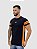 Camiseta Longline Preta Lateral Laranja - King Joy - Imagem 3