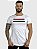 Camiseta Longline Branca Faixas Color - Kreta Clothing - Imagem 1