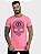 Camiseta Longline Rosa Claro Skull Pontilhado - Kreta Clothing - Imagem 1