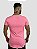 Camiseta Longline Rosa Claro Skull Pontilhado - Kreta Clothing - Imagem 3