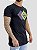 Camiseta Longline Masculina Preta Inicial Colors Kreta [ - Imagem 5