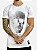 Camiseta Longline Masculina Branca Skull Fix Pedraria Kreta [ - Imagem 1