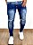 Calça Jeans Masculina Super Skinny Média Rasgo No Joelho New* - Imagem 1