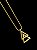 Colar Masculino Corrente Dourado Triângulos* - Imagem 1