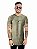 Camiseta Masculina Veludo Longline Pingente Verde Totanka* - Imagem 1