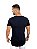 Camiseta Longline Masculina Preta Four Skull % - Imagem 3