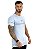 Camiseta Longline Masculina Azul Claro EMIVE Bordado - Imagem 2