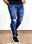 Calça Jeans Masculina Super Skinny Escura Rasgo No Joelho Detalhes* - Imagem 2
