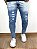 Calça Jeans Masculina Super Skinny Clara Destroyed Coxa* - Imagem 1