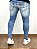 Calça Jeans Masculina Super Skinny Clara Destroyed Coxa* - Imagem 4