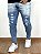 Calça Jeans Masculina Super Skinny Clara Destroyed Coxa* - Imagem 3