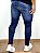 Calça Jeans Masculina Super Skinny Escura Destroyed Rasgo Alto* - Imagem 5