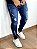 Calça Jeans Masculina Super Skinny Escura Destroyed Rasgo Alto* - Imagem 4