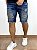 Bermuda Jeans Masculina Escura Com Rasgos Variados E Detalhes* - Imagem 3