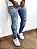 Calça Jeans Masculina Super Skinny Média Destroyed Com Respingo* - Imagem 5